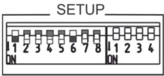 SETUP 1 2 3 4 5 6 7 8 ON 1 2 3 4 ON