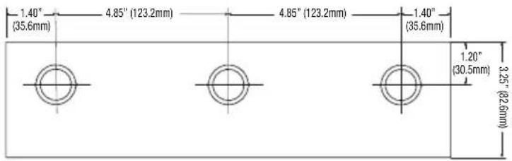 1.40" (35.6mm) 4.85" (123.2mm) 4.85" (123.2mm) 1.40" (35.6mm) 1.20" (30.5mm) 3.25" (82.6mm)