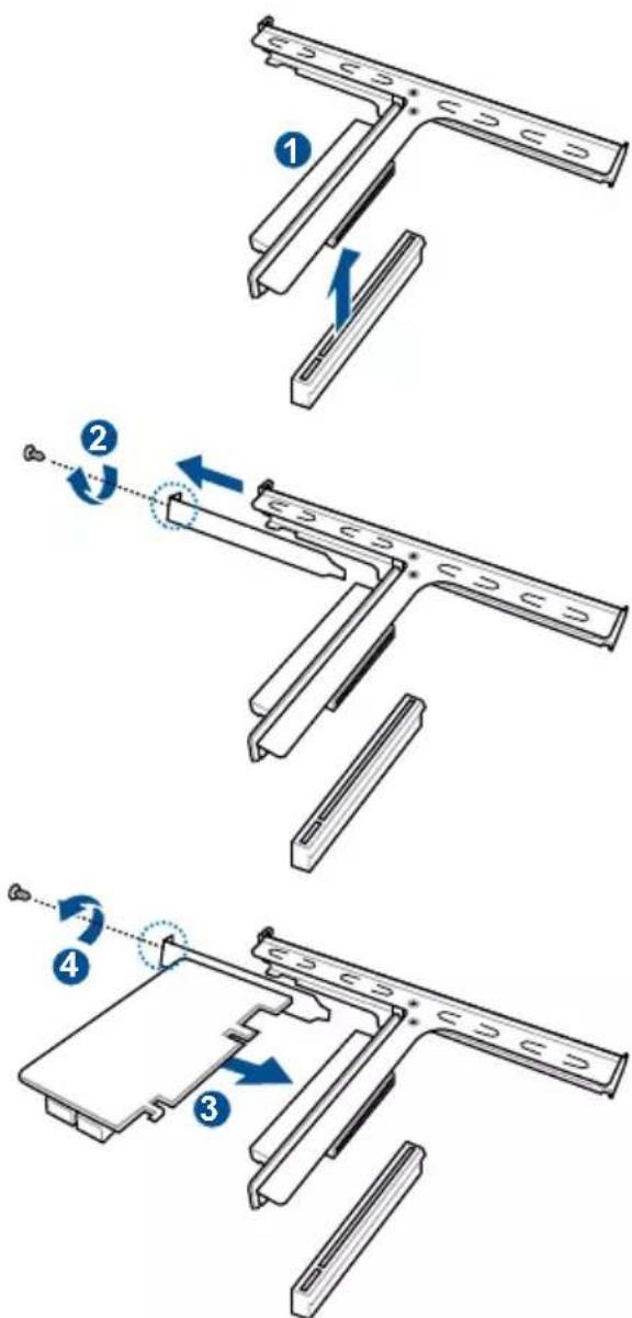 ASUS RS500A-E9-PS4 - Installing an expansion card to the riser card bracket - 1