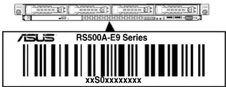 ASUS RS500A-E9-PS4 - Serial number label - 1
