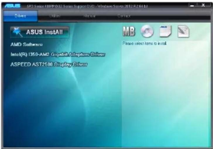 ASUS RS500A-E9-PS4 - Drivers menu tab - 1