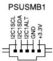 ASUS RS500A-E9-PS4 - Power Supply SMBus connector (5-pin PSUSMB1) - 2