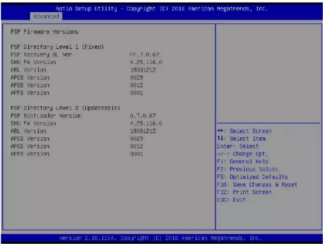 ASUS RS500A-E9-PS4 - PSP Firmware Versions - 1