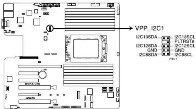 ASUS RS500A-E9-PS4 - VPP\_I2C1 connector (10-1 pin VPP\_I2C1) - 1