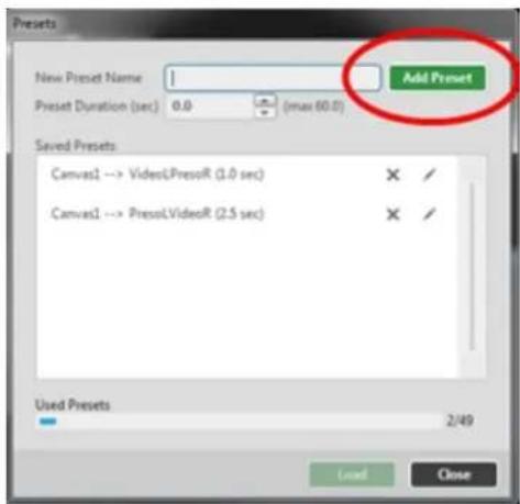 TV One C3-540 - Save Preset - 2