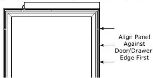 Align Panel Against Door/Drawer Edge First
