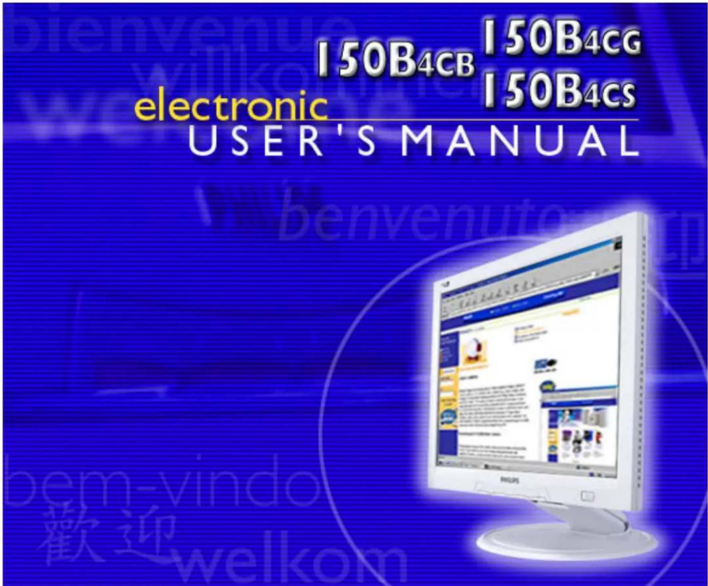 150B4CB 150B4CG electronic 150B4CS USER'S MANUAL