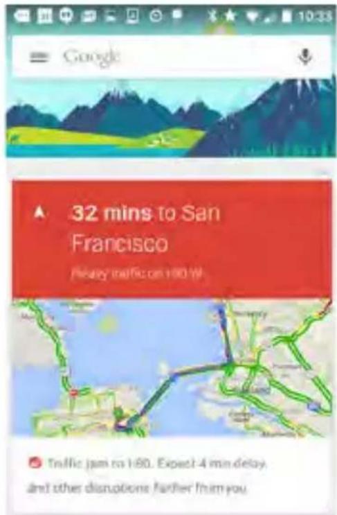 Google 32 mins to San Francisco (away traffic on 100 W) Traffic jam to 1:50. Expect 4 min delay, and other disruptions farther from you