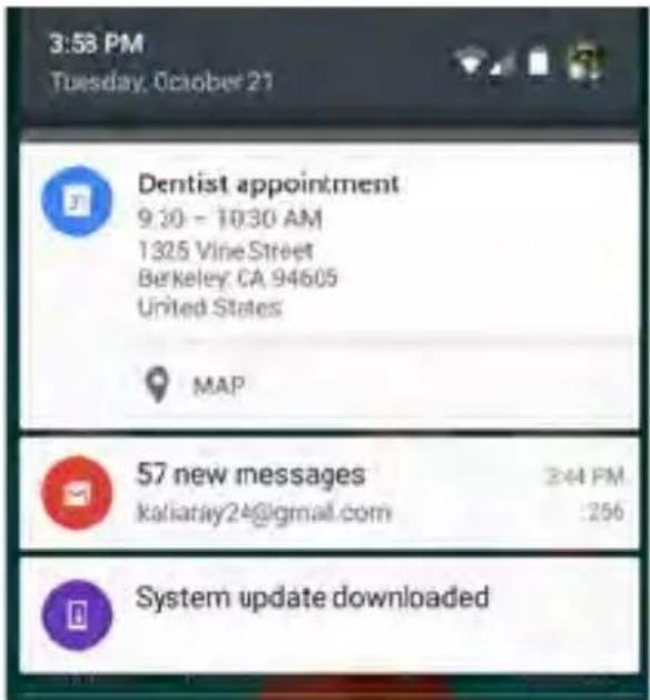 3:53 PM Tuesday, October 21 Dentist appointment 9:30 - 10:30 AM 1325 Vine Street Berkeley, CA 94605 United States MAP 57 new messages kaliatay24@gmail.com 244 PM .256 System update downloaded