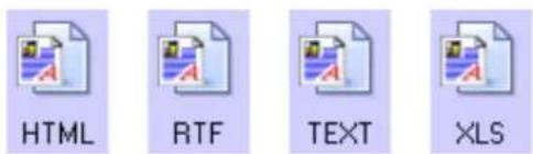 HTML RTF TEXT XLS