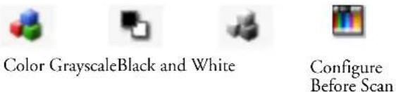 Color GrayscaleBlack and White Configure Before Scan