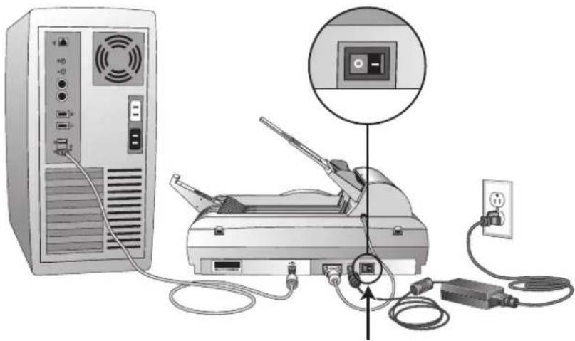 Visioneer One Touch 9650 - STEP 4: CONNECT THE USB CABLE AND TURN ON THE POWER - 2