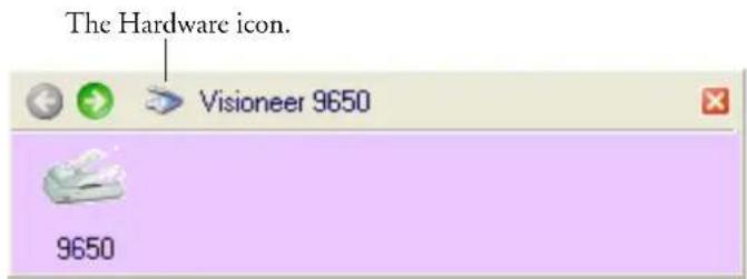 The Hardware icon. Visioner 9650 9650