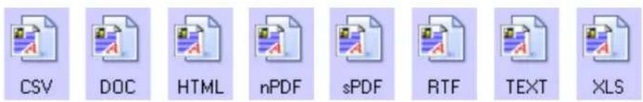 CSV DOC HTML nPDF sPDF RTF TEXT XLS