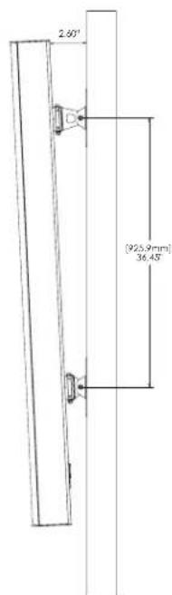 2.50" (925.9mm) 36.45"