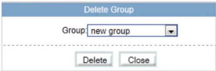 Delete Group Group: new group Delete Close