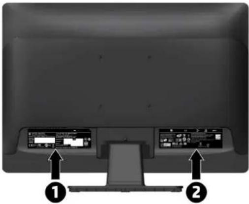 HP Business P222c - Locating the serial number and product number - 1