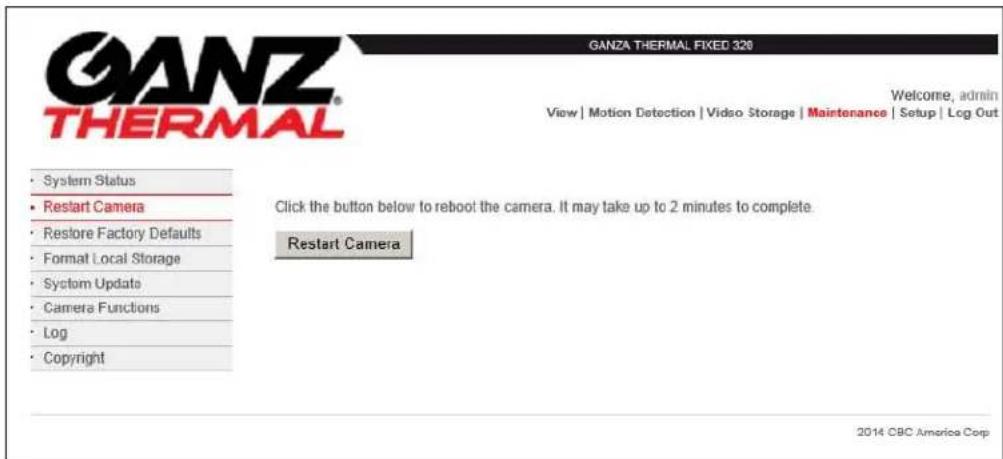 Ganz ZNT6-HAT1FN20 - RESTART CAMERA - 1