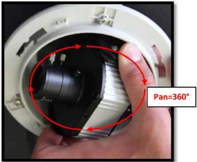 Arecont Vision MegaVideo D4S-AV1115DN - Adjusting the Tilt and Pan: - 6