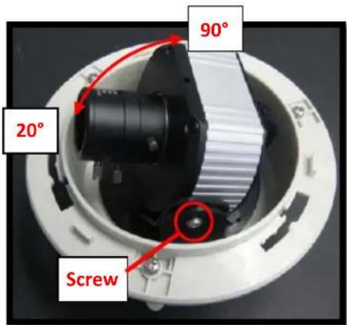 Arecont Vision MegaVideo D4S-AV1115DN - Adjusting the Tilt and Pan: - 2