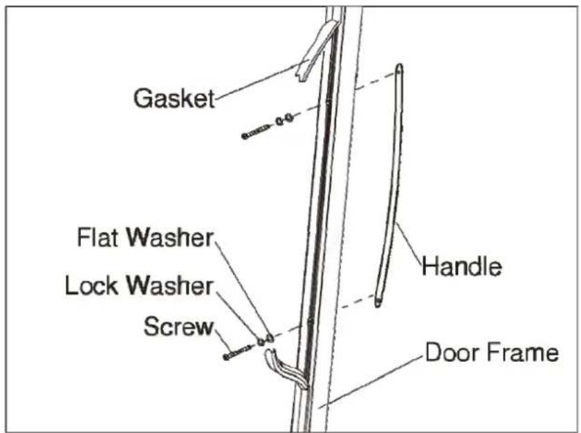 Vinotemp VT-21TSP-2Z - INSTALLING STAINLESS STEEL HANDLE - 1