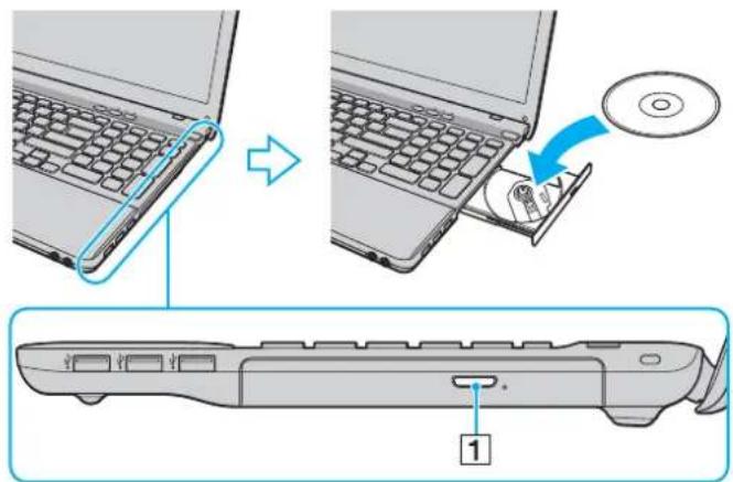 SONY Vaio VPCEB35 - To insert a disc - 1