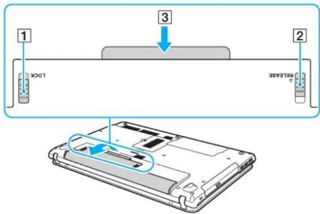 SONY Vaio VPCCB32 - To remove the battery pack - 1