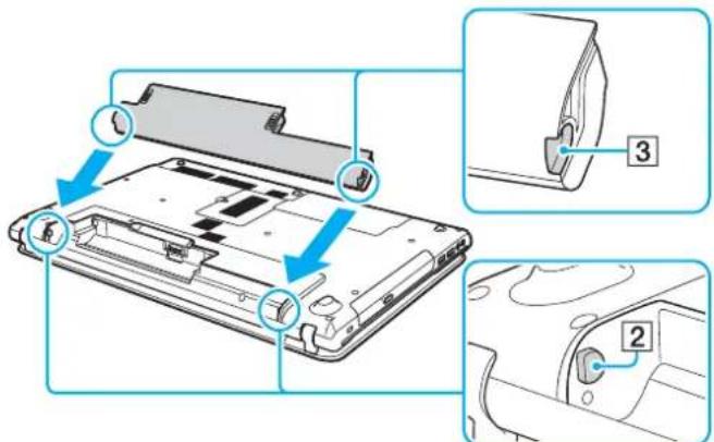 SONY Vaio VPCCB32 - Installing/Removing the Battery Pack - 2