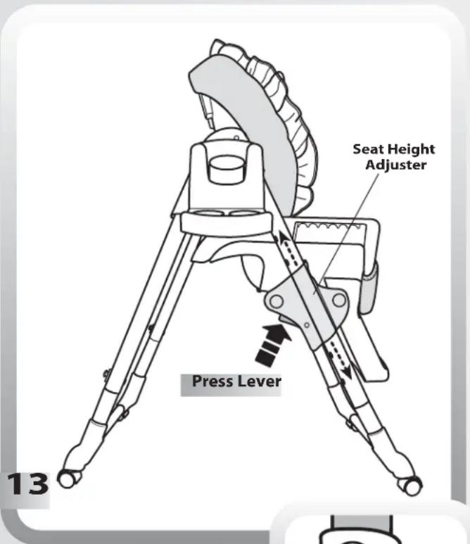 Seat Height Adjuster Press Lever 13