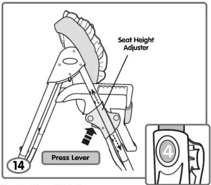 Seat Height Adjuster Press Lever 14