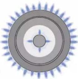 ELECTROLUX EW3LGF65GS - Operating Min-2-Max™ double burner - 3
