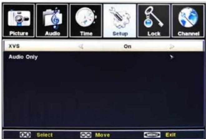 SunBriteTV Signature 5565HD - XVS Submenu - 1