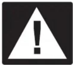 Warning sign with exclamation mark inside a triangle, commonly used to indicate caution or hazard.