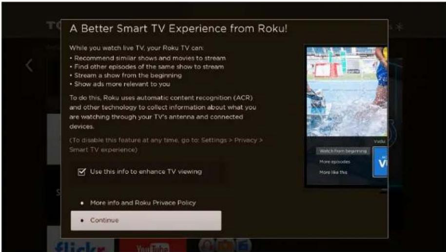 HISENSE 65R6209 - Opting in to Smart TV experience (U.S. only) - 1