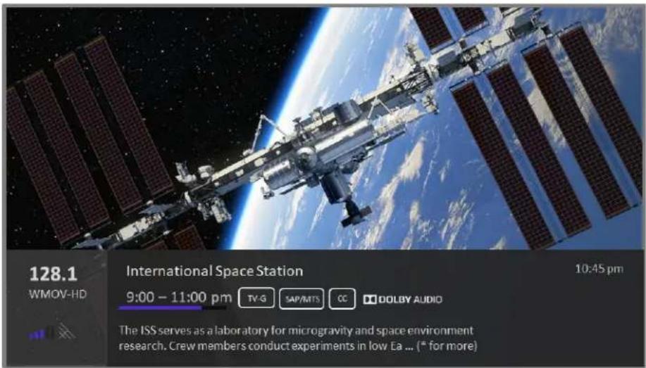 HISENSE 65R6209 - Viewing program information - 1