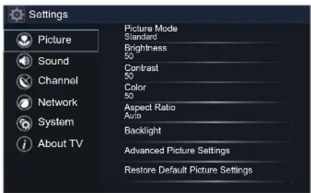 HISENSE 32H5507-0 - Picture Menu - 1
