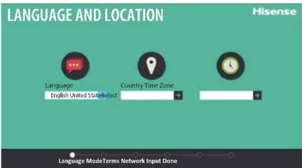 HISENSE 65H6C - Language and Location - 1