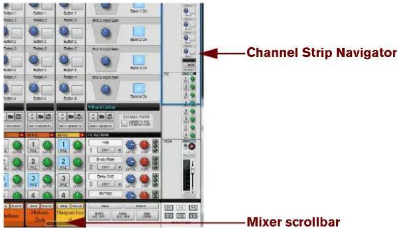 Channel Strip Navigator Mixer scrollbar