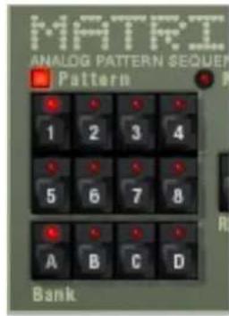 MATRI ANALOG PATTERN SEQUEN Pattern 1 2 3 4 5 6 7 8 A B C D Bank