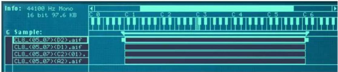 Info: 44100 Hz Mono 16 bit 97.6 KB G Sample: CL8_(05_07)(D2).aif CL8_(05_07)(D1).aif CL8_(05_07)(C2)(01). CL8_(05_07)(A2).aif
