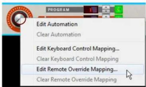 Edit Automation Clear Automation Edit Keyboard Control Mapping... Clear Keyboard Control Mapping Edit Remote Override Mapping... Clear Remote Override Mapping
