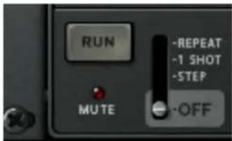 RUN -REPEAT -1 SHOT -STEP MUTE -OFF