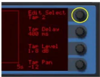 Edit. Select Tap 2 Tap Delay 400 ms Tap Level 1,8 dB Tap Pan 5s -12
