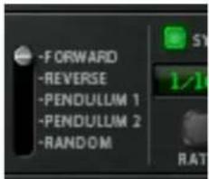 -F ORWARD -REVERSE -PENDULLIM 1 -PENDULLIM 2 -RANDOM