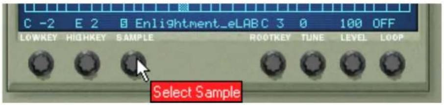 C -2 E 2 @ Enlightenment_eLABC 3 0 100 OFF LOWKEY HIGHKEY SAMPLE ROOTKEY TUNE LEVEL LOOP Select Sample