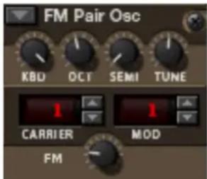FM Pair Osc KBD OCT SEMI TUNE 1 1 CARRIER MOD FM