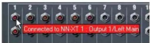 1 2 3 4 5 6 7 8 9 Connected to NN-XT 1 Output 1/Left Main