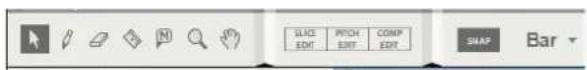 SLICE EDIT PITCH EDIT COMP EDIT SHAP Bar