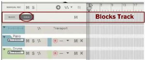 MANUAL REC M S V V BLOCK 2000 M Blocks Track Piano M S V Transport Drums M S V - M X