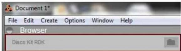Document 1* File Edit Create Options Window Help Browser Disco Kit RDK